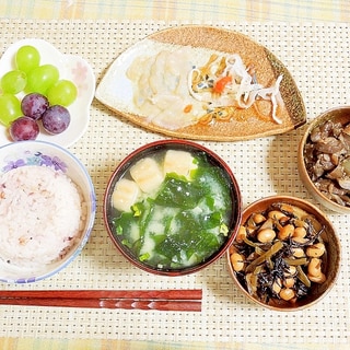 芽ひじきと大豆の煮物